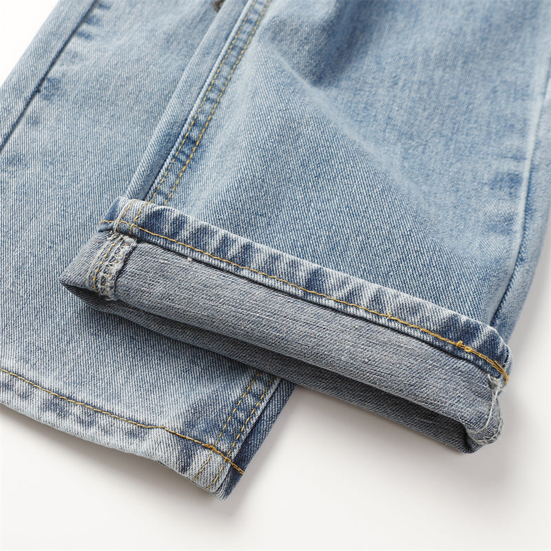 Chrome Hearts Distressed Denim Jeans | Stretch Tapered Fit