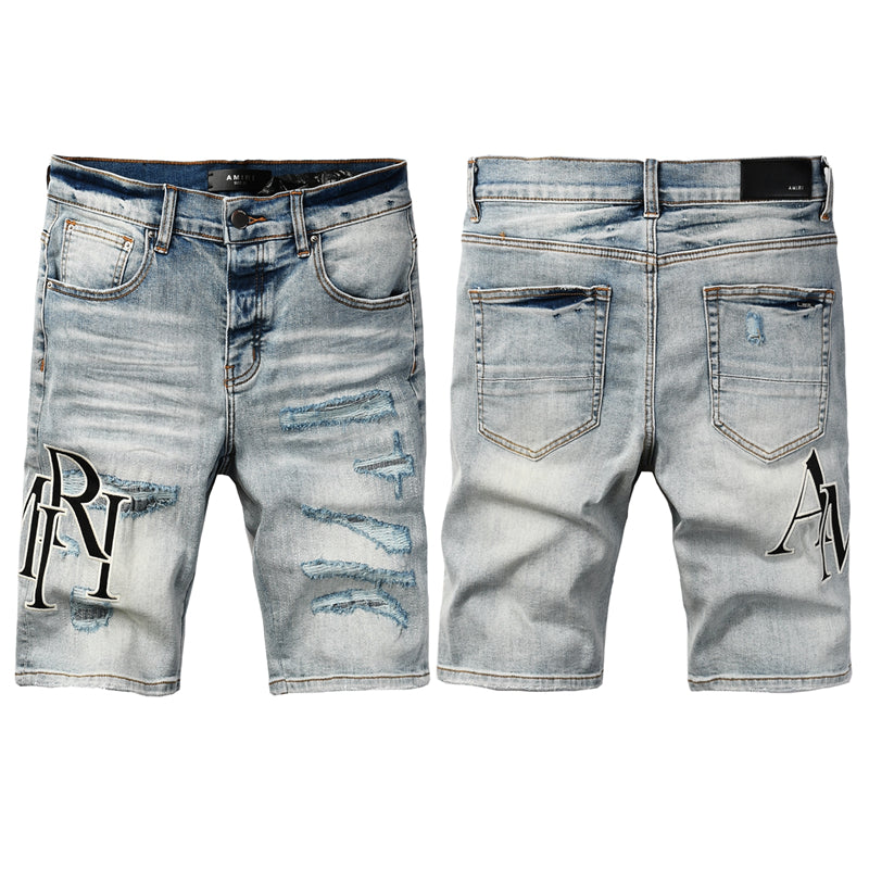 SALL AMIRI  Fashion Denim shorts 6003