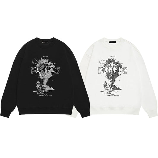 SALL Purple Fashion sweatshirts