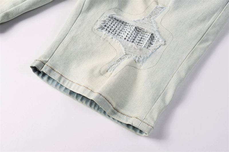 SALL AMIRI  Fashion Denim shorts 6002