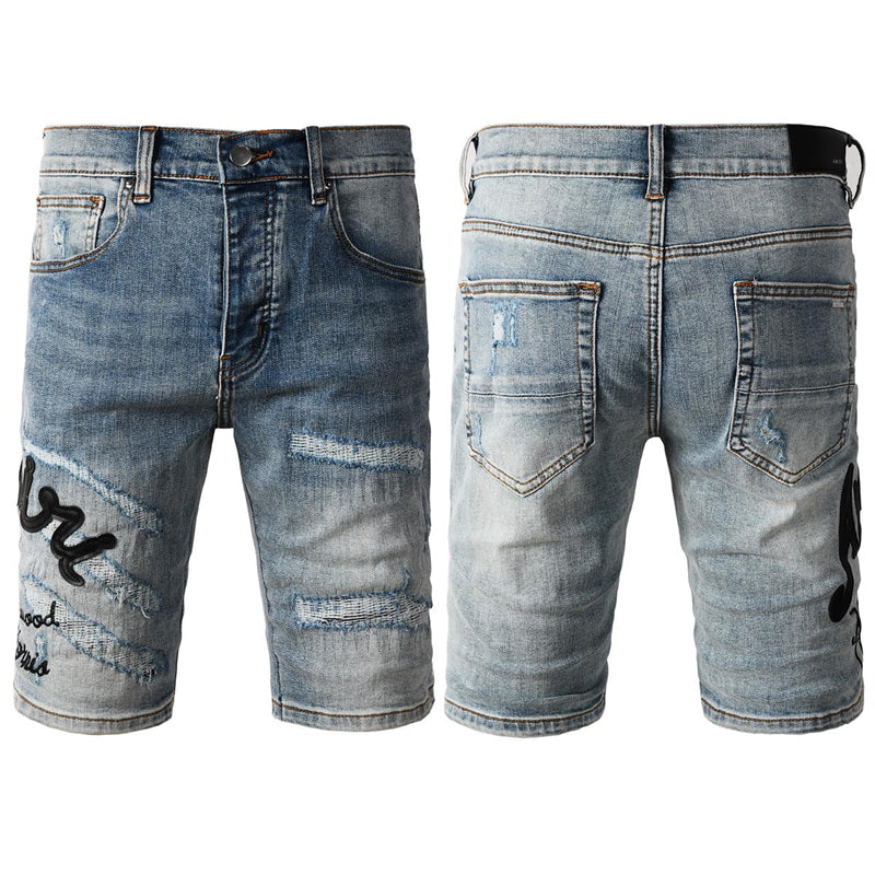 SALL AMIRI  Fashion Denim shorts 6011
