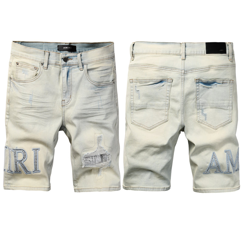 SALL AMIRI  Fashion Denim shorts 6002