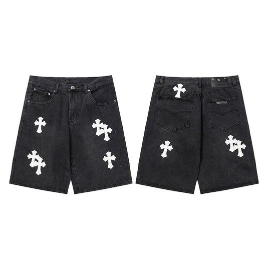 Chrome Hearts Distressed Denim Jeans | Stretch Tapered Fit