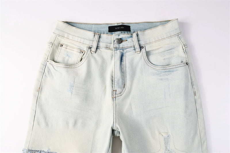SALL AMIRI  Fashion Denim shorts 6002
