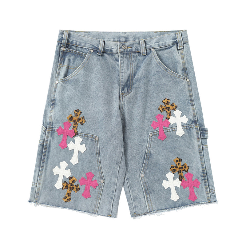 Chrome Hearts Distressed Denim Jeans | Stretch Tapered Fit