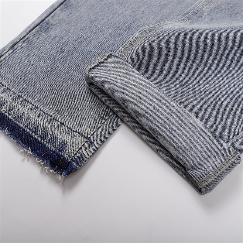Chrome Hearts Distressed Denim Jeans | Stretch Tapered Fit