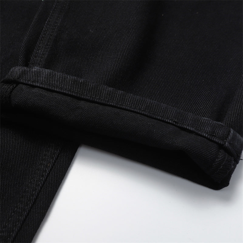 Chrome Hearts Distressed Denim Jeans | Stretch Tapered Fit