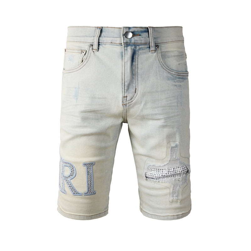 SALL AMIRI  Fashion Denim shorts 6002
