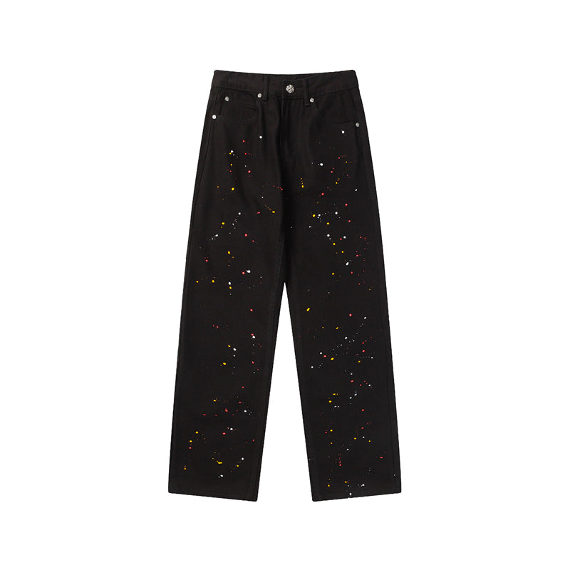 Chrome Hearts Distressed Denim Jeans | Stretch Tapered Fit